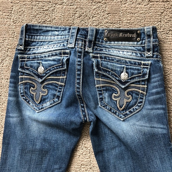 Rock Revival Blue Boot Cut Jeans - Picture 1 of 6